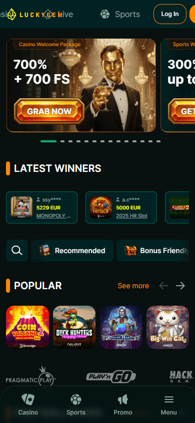 luckygem_casino_homepage_mobile
