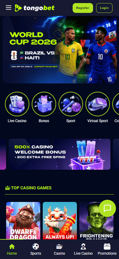 tongobet_casino_homepage_mobile