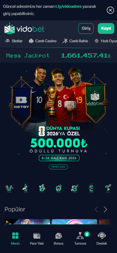 vidobet_casino_homepage_mobile