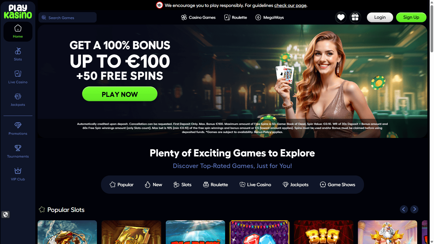 playkasino_casino_homepage_desktop