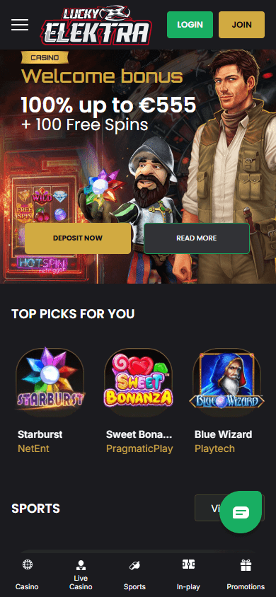 luckyelektra_casino_homepage_mobile