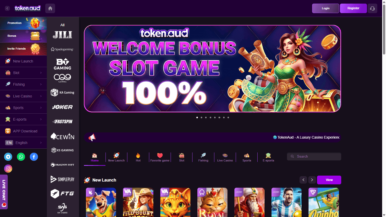 tokenaud_casino_homepage_desktop