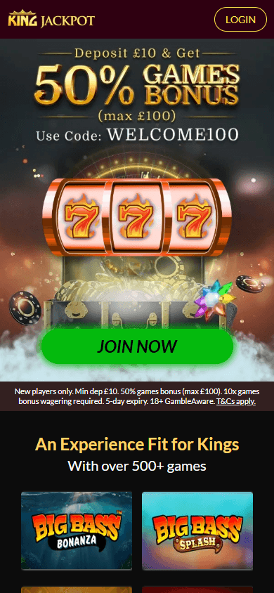 kingjackpot_casino_homepage_mobile
