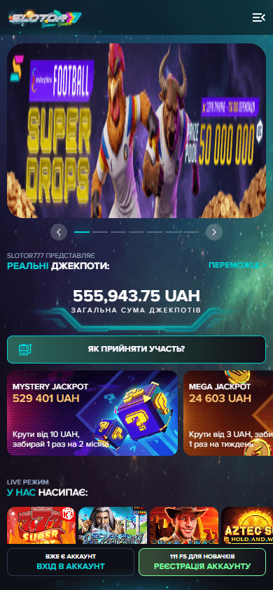 slotor7777_casino_homepage_mobile