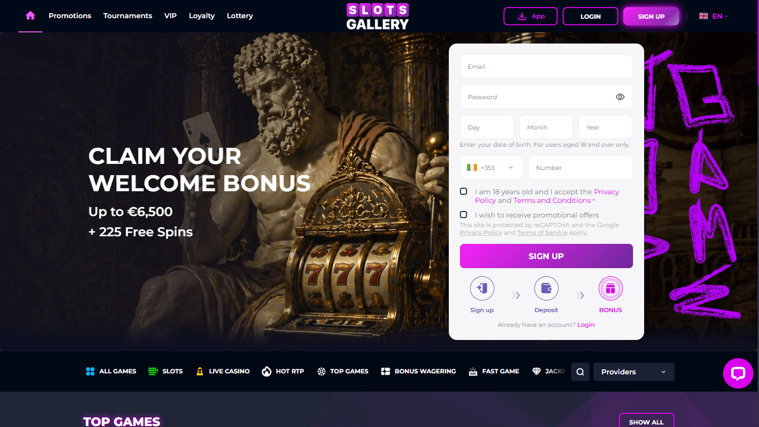 Slots_Gallery_Casino_homepage_desktop