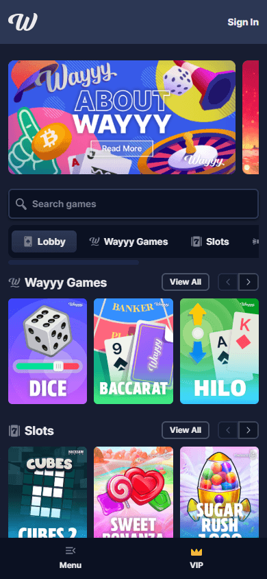 Wayyy_Casino_homepage_mobile
