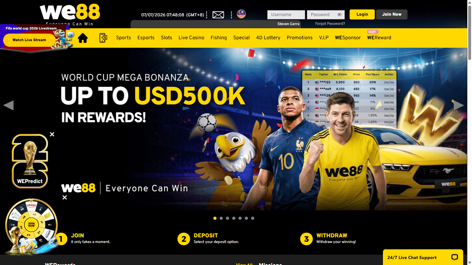 we88_casino_my_homepage_desktop