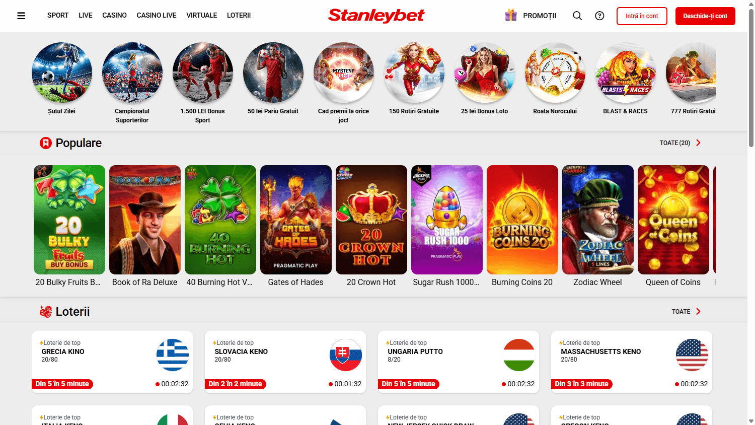 Stanleybet_Casino_RO_homepage_desktop