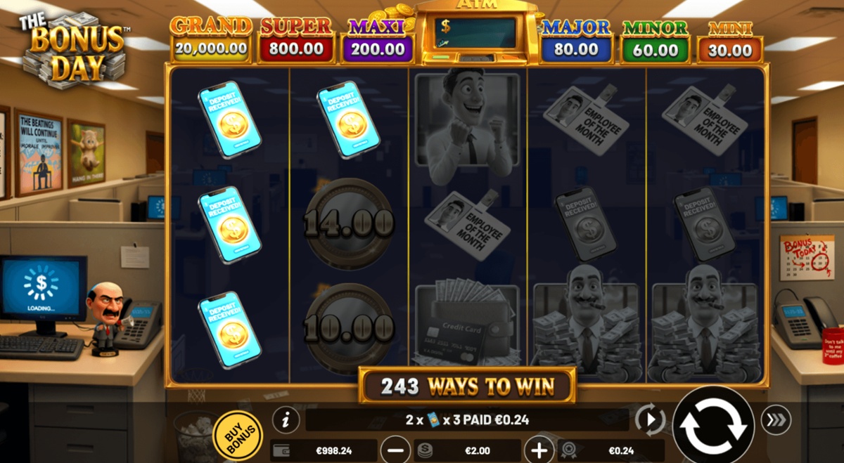 The Bonus Day delivers exciting gameplay for users