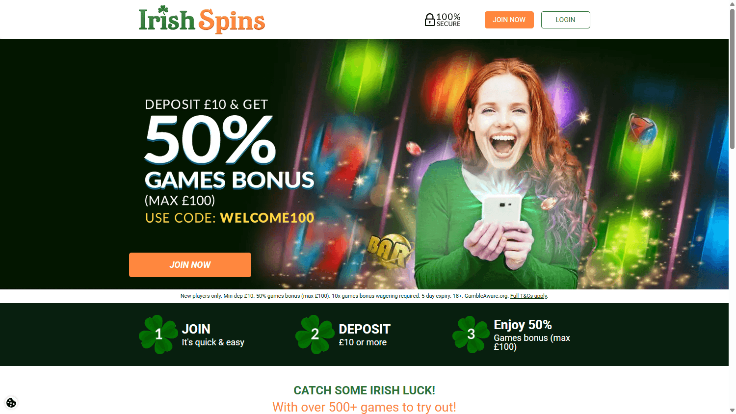 irish_spins_casino_homepage_desktop
