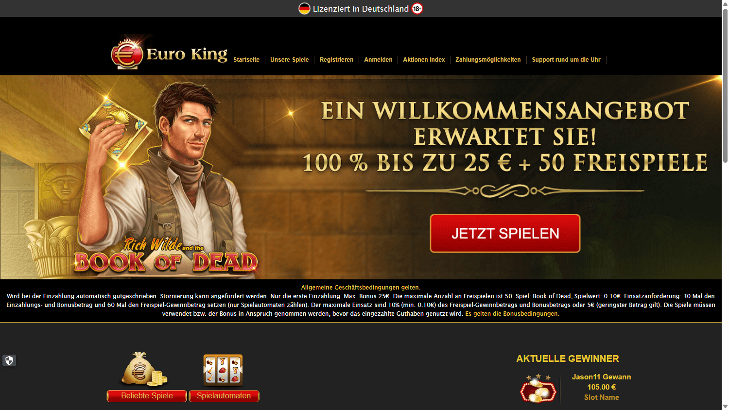 EuroKingClub_Casino_DE_homepage_desktop