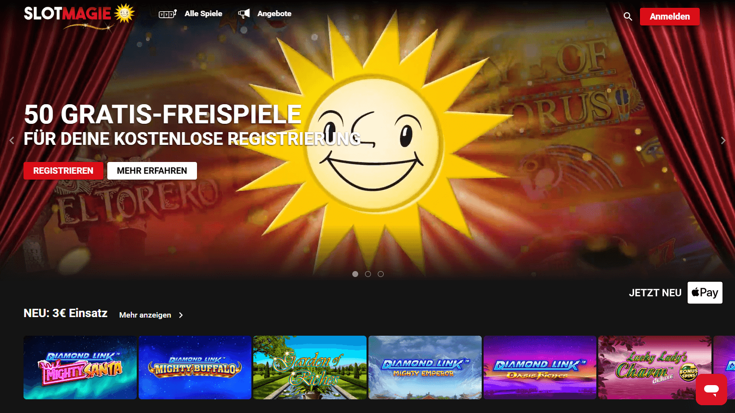 SlotMagie_Casino_homepage_desktop