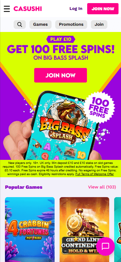 casushi_casino_homepage_mobile