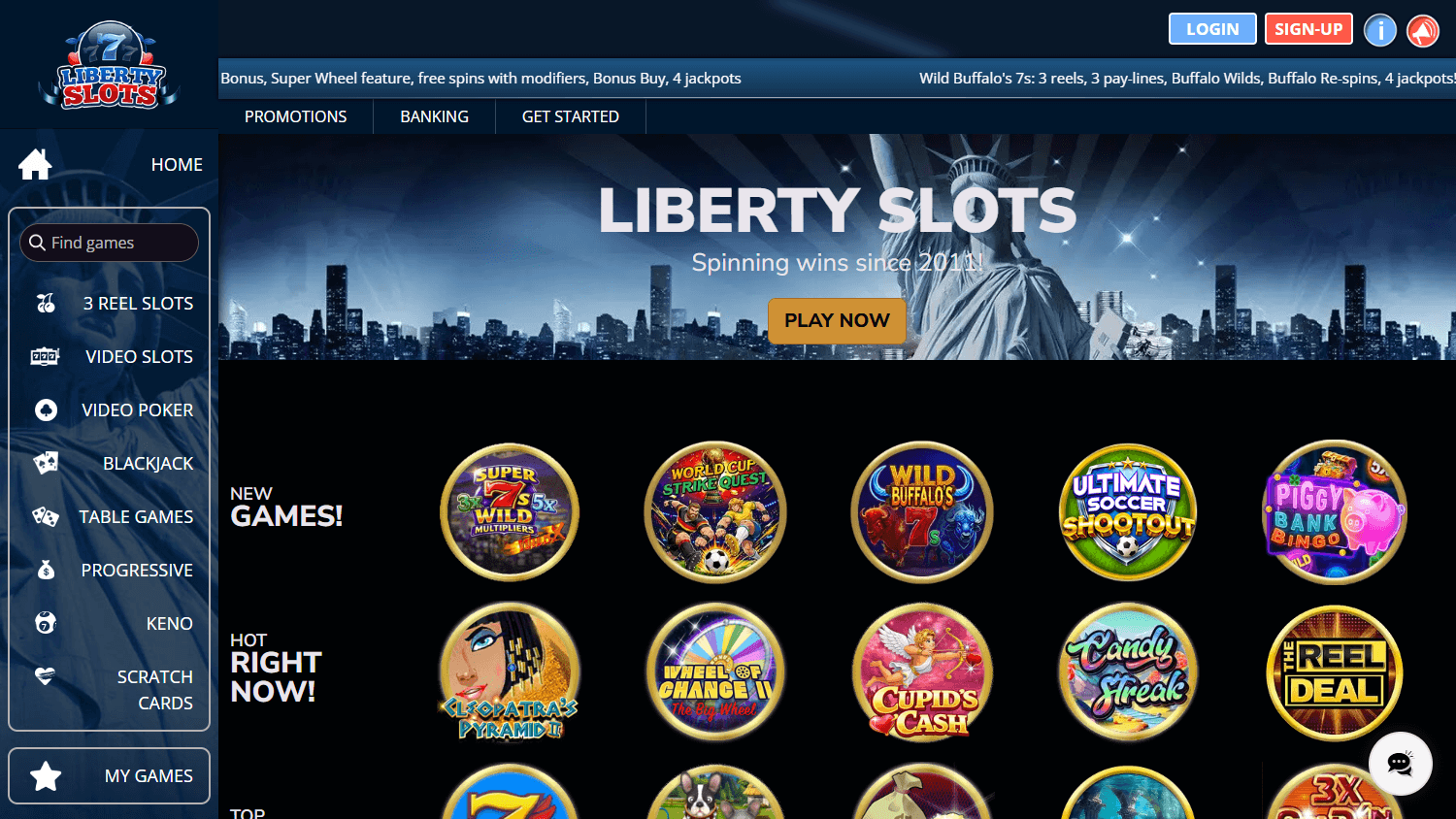 Liberty_Slots_Casino_homepage_desktop