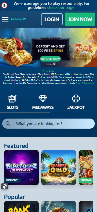 Turbonino_Casino_DK_homepage_mobile