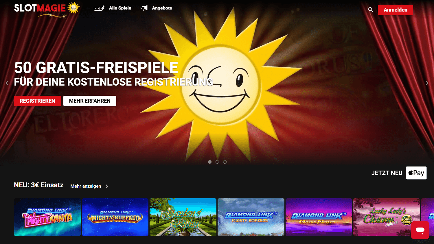 SlotMagie_Casino_homepage_desktop
