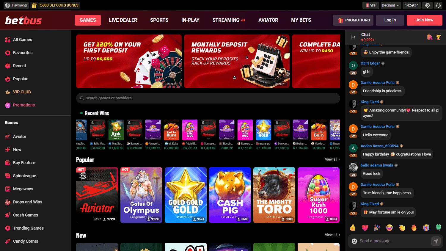 Betbus_Casino_homepage_desktop