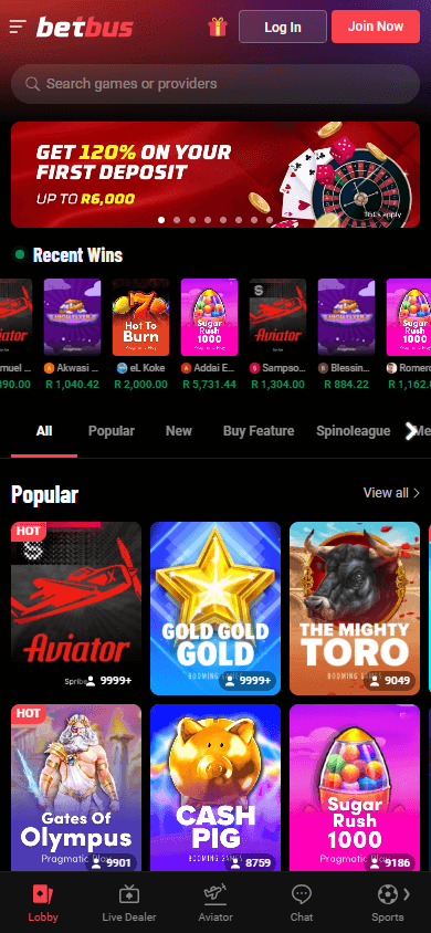 Betbus_Casino_homepage_mobile