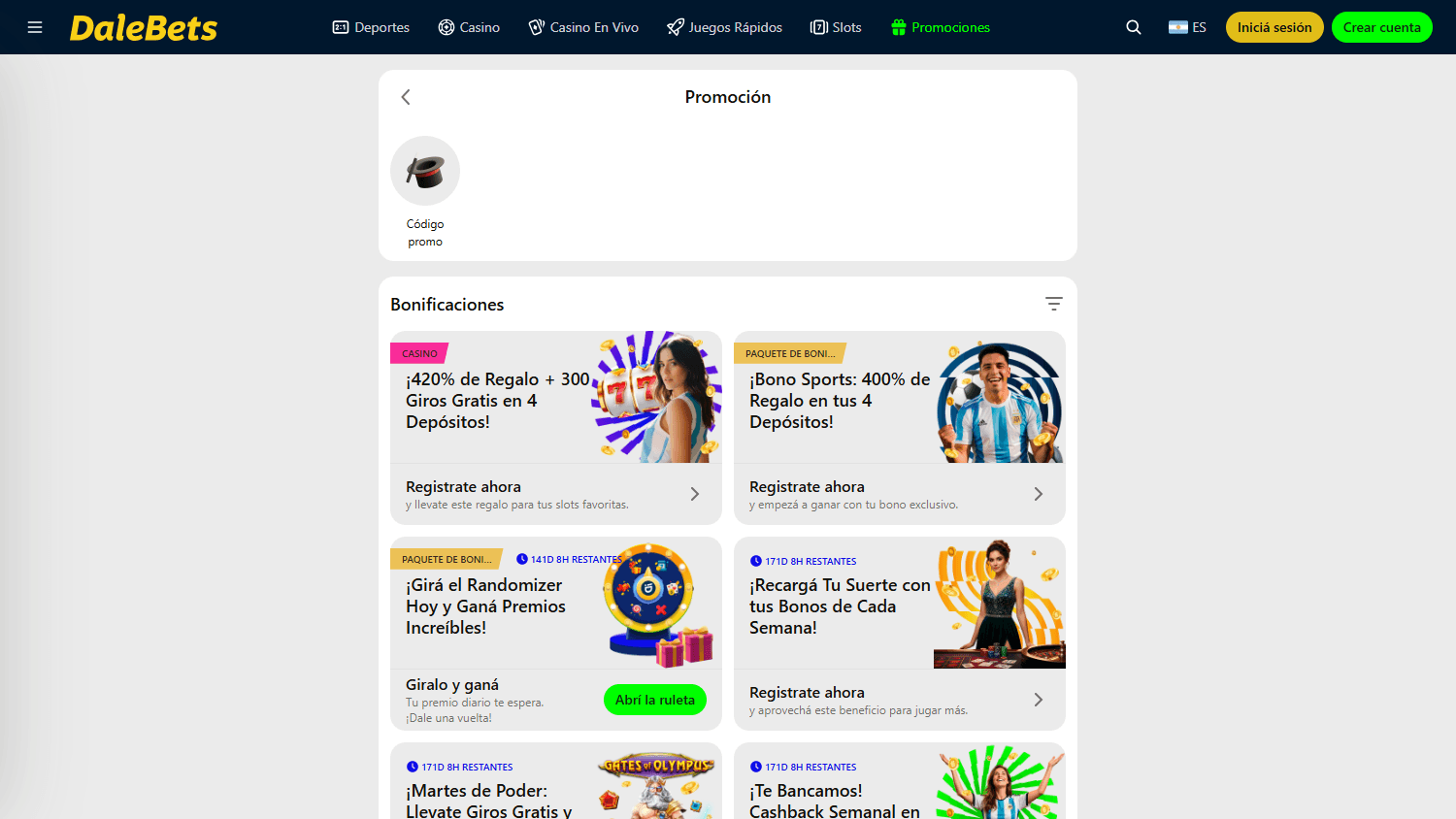DaleBets_Casino_promotions_desktop