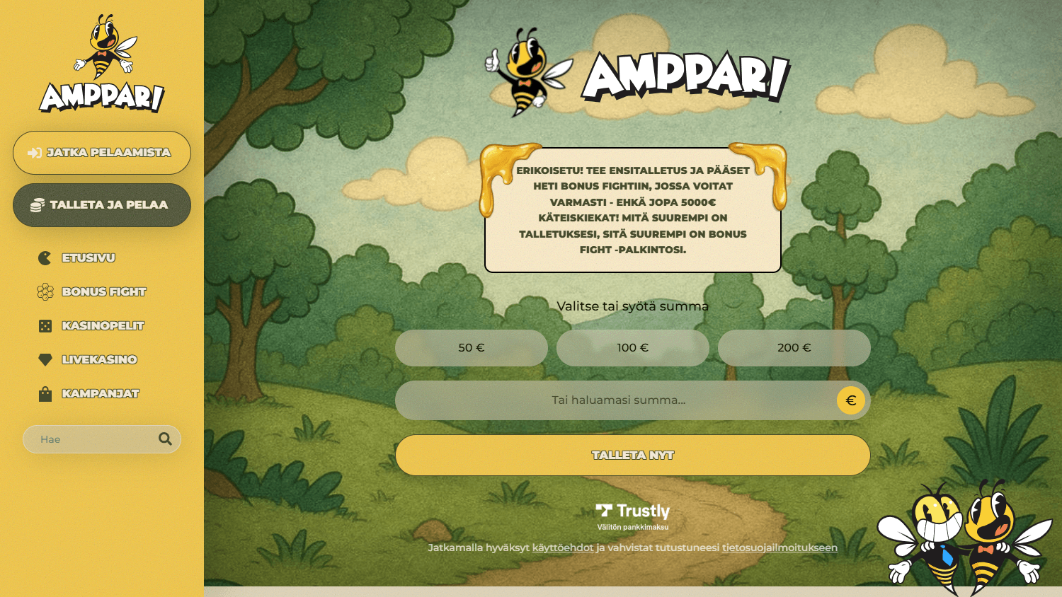 Amppari_Casino_homepage_desktop