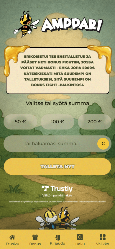 Amppari_Casino_homepage_mobile