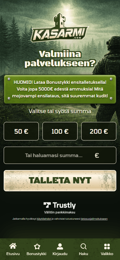 Kasarmi_Casino_homepage_mobile