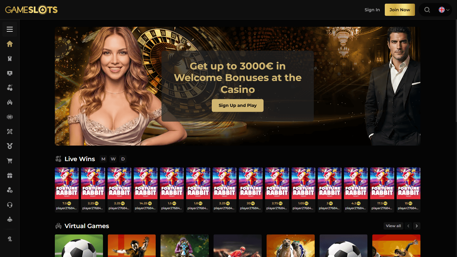 Gameslots_Casino_homepage_desktop