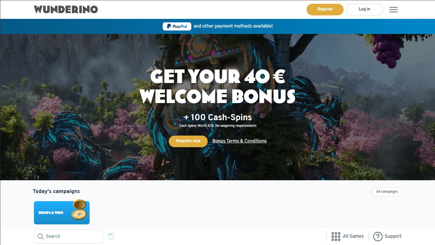 Wunderino_Casino_homepage_desktop