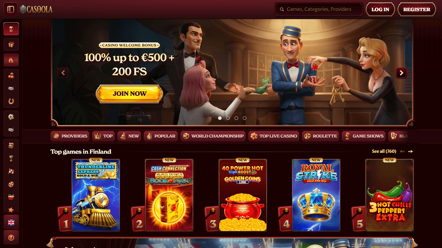 Casoola_Casino_homepage_desktop