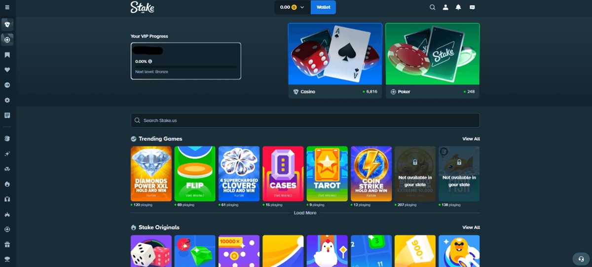Stake.us Online casino Arkansas