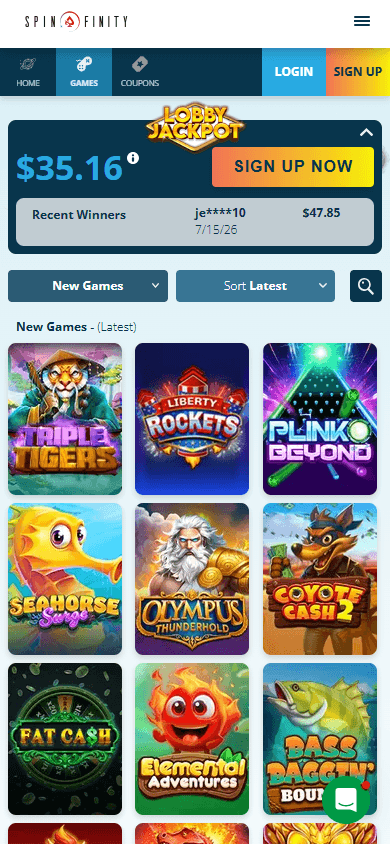 Spinfinity_Casino_game_gallery_mobile
