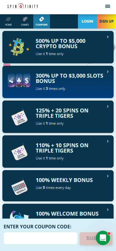 Spinfinity_Casino_promotions_mobile