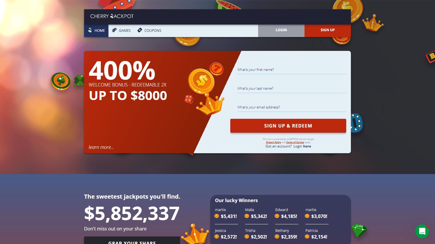 Cherry_Jackpot_Casino_homepage_desktop