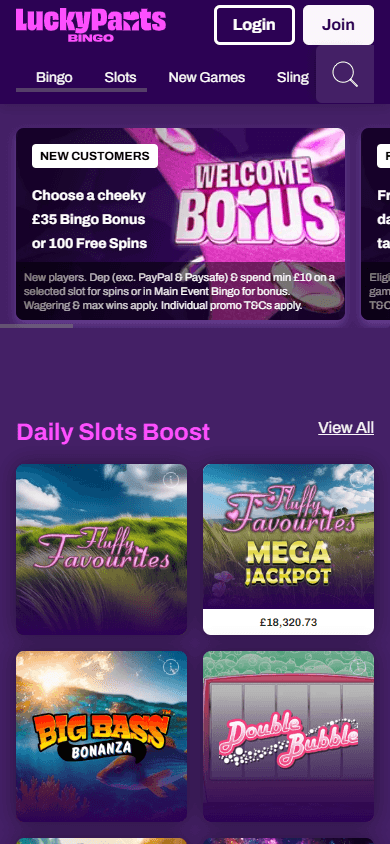 Lucky_Pants_Bingo_Casino_homepage_mobile