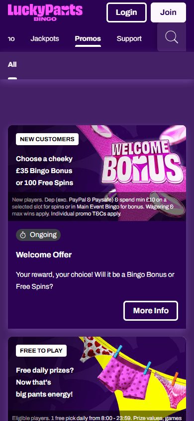Lucky_Pants_Bingo_Casino_promotions_mobile