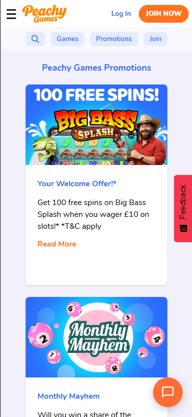 PeachyGames_Casino_promotions_mobile