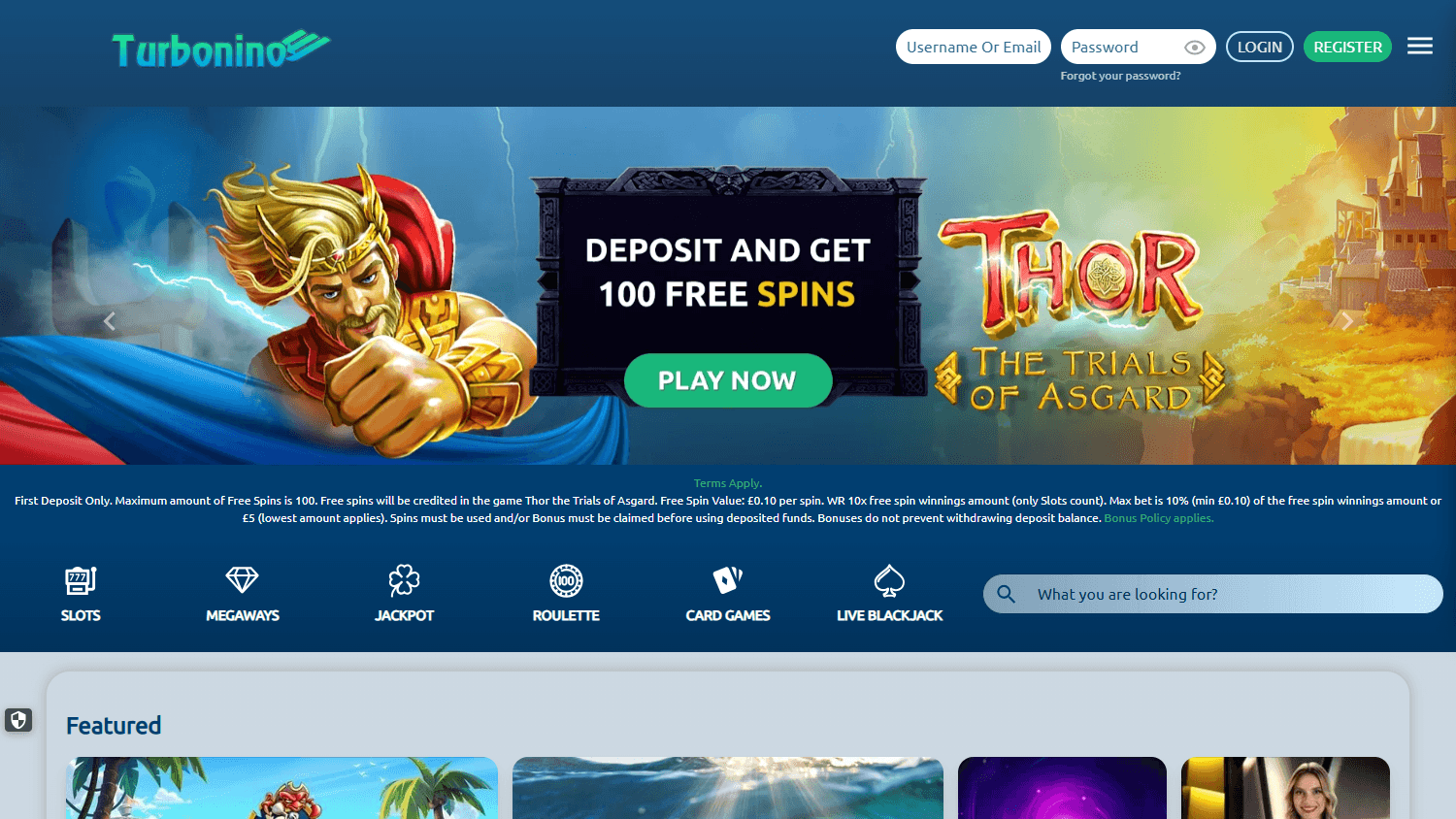 Turbonino_Casino_homepage_desktop