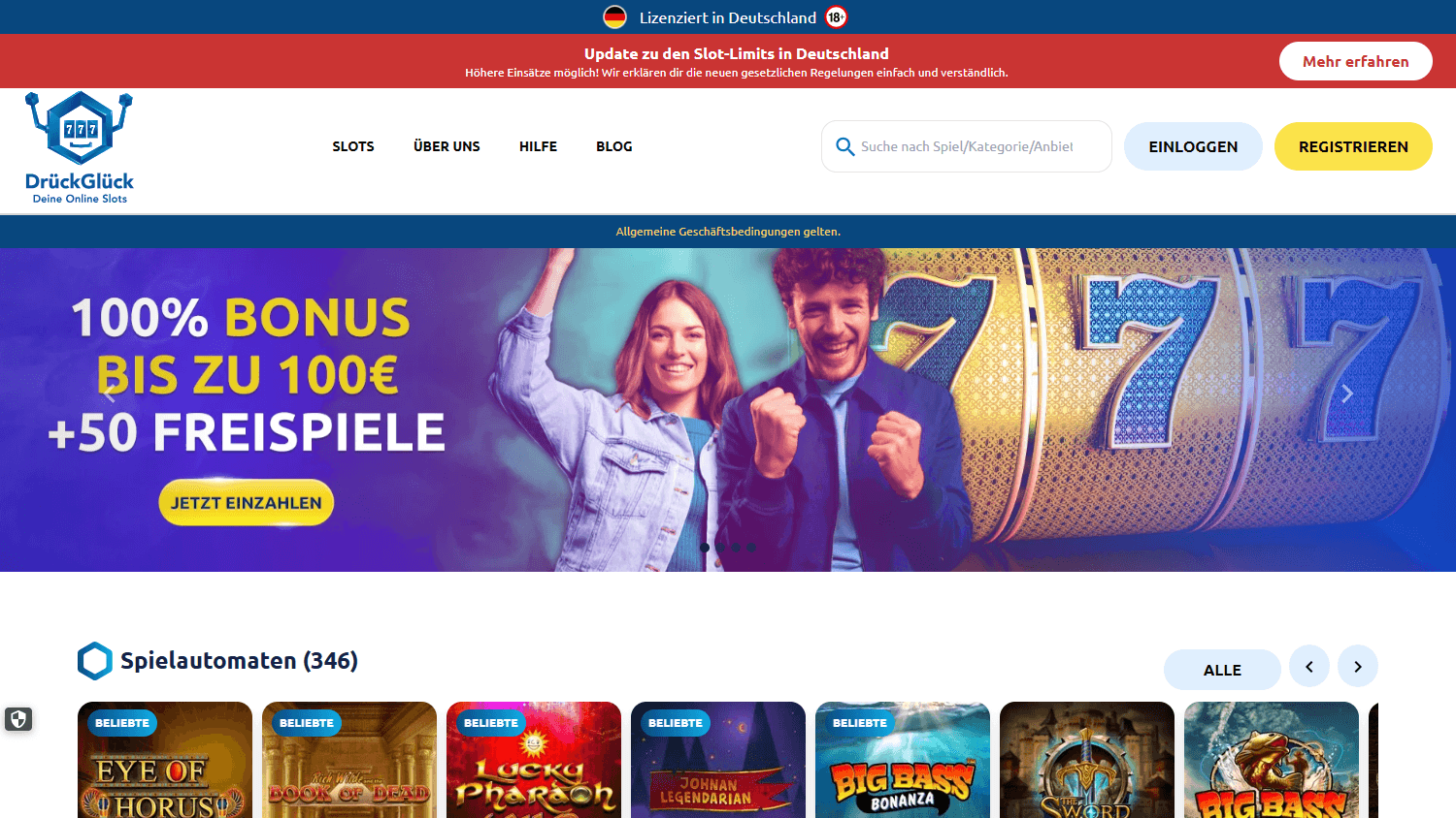 DrückGlück Promo Code: Review für Spieler aus Deutschland