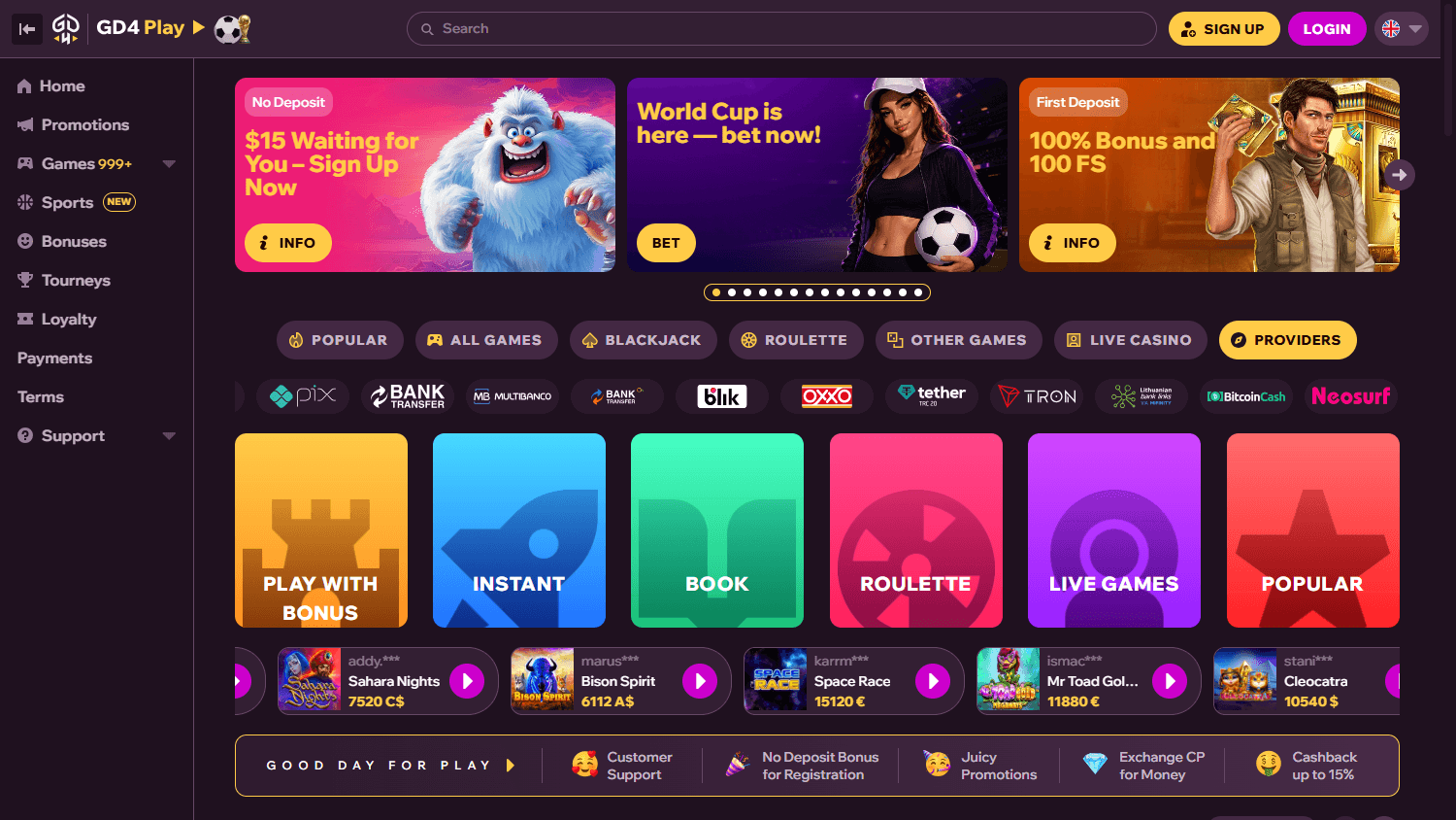 Review: Zahlung per Banküberweisung im goodday4play Casino für Spieler aus Deutschland