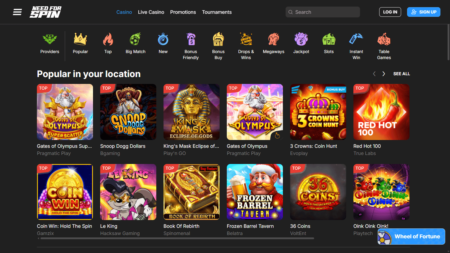 Need for Spin Casino Promo Code: Need for Spin Bonus für Registrierung
