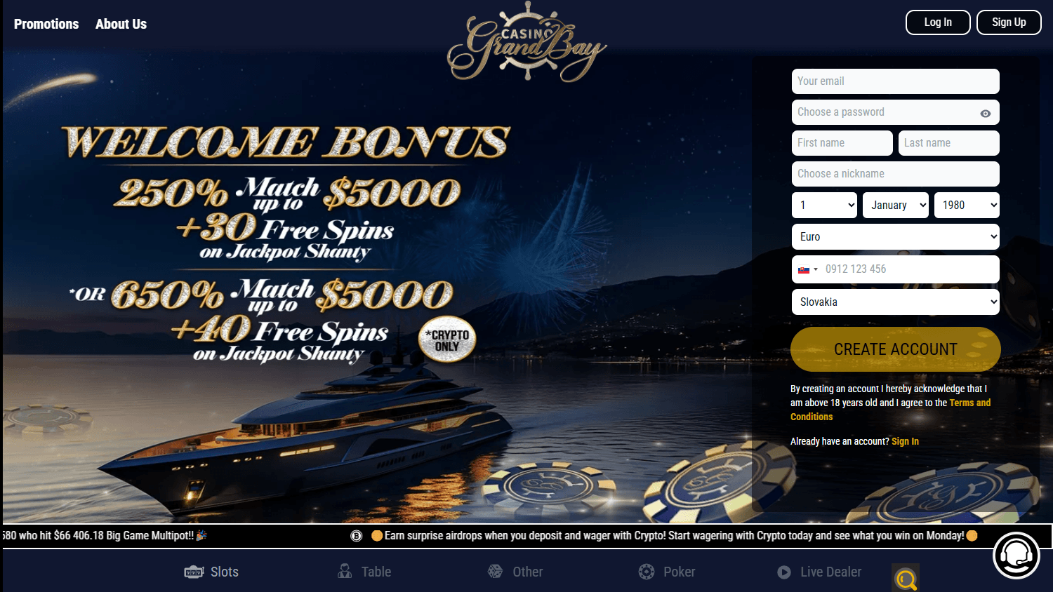GrandBay_Casino_homepage_desktop