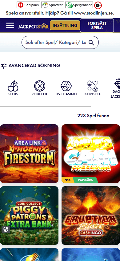 JackpotStar_Casino_SE_game_gallery_mobile