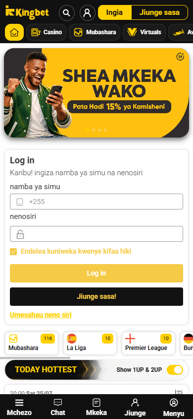 KingBet_Casino_homepage_mobile
