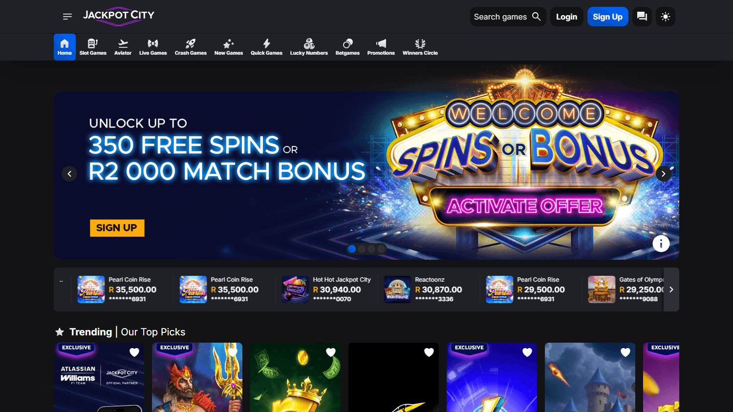 Jackpot_City_Casino_ZA_homepage_desktop