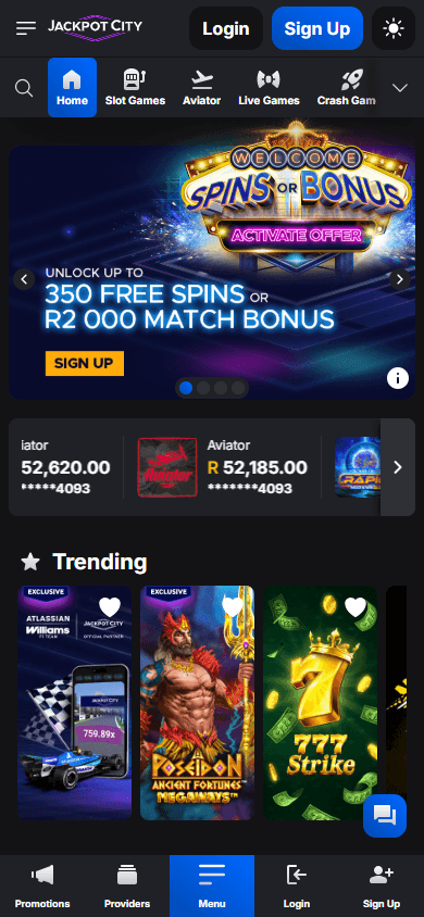 Jackpot_City_Casino_ZA_homepage_mobile