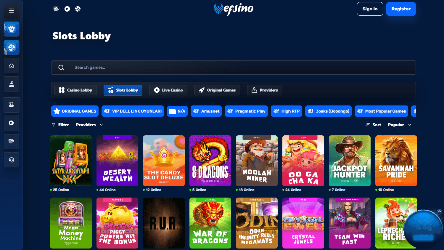 Efsino_Casino_game_gallery_desktop