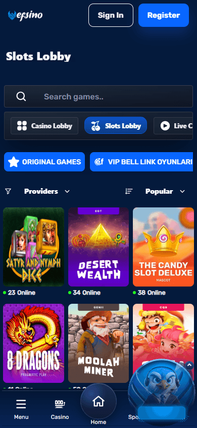 Efsino_Casino_game_gallery_mobile