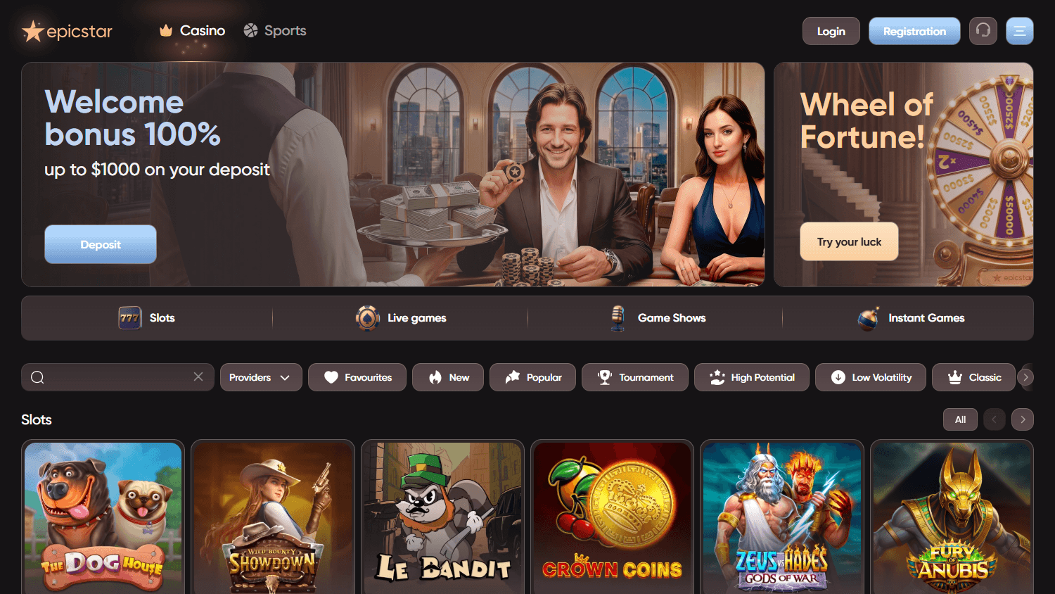 EpicStar_Casino_homepage_desktop
