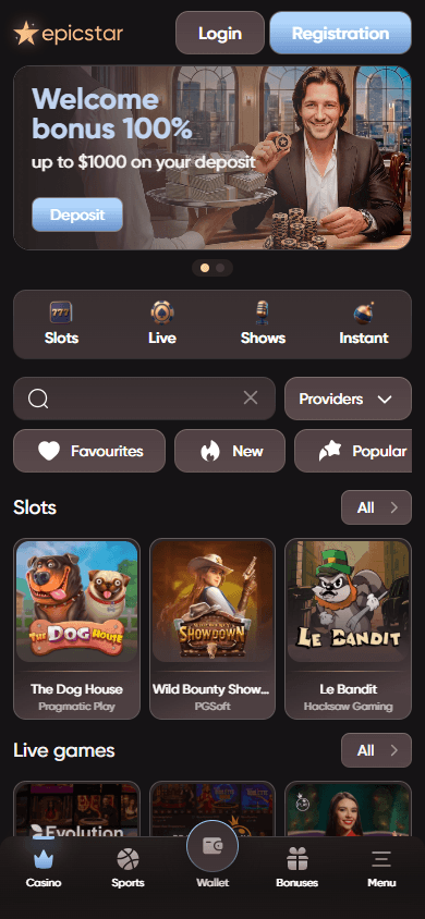 EpicStar_Casino_homepage_mobile