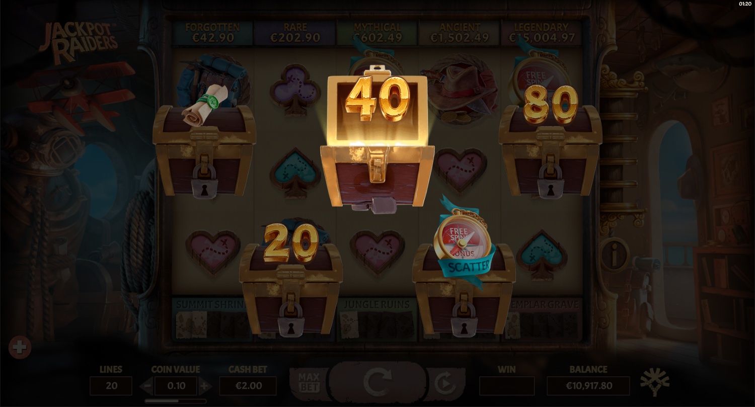 Jackpot Raider game interface